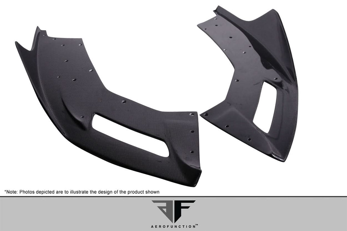 2011-2017 Lamborghini Aventador AF-1 Style Front Aero Splitters