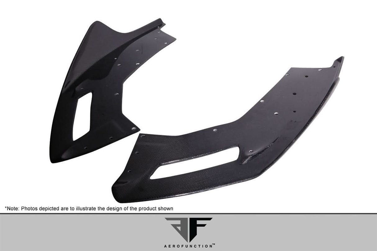 2011-2017 Lamborghini Aventador AF-1 Style Front Aero Splitters