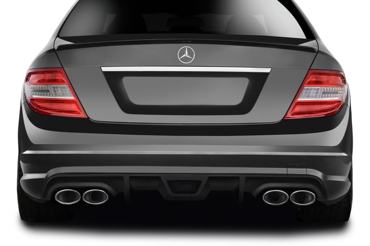 2008-2011 Mercedes C Class W204 / C63 AF-1 Style Rear Diffuser - FRP