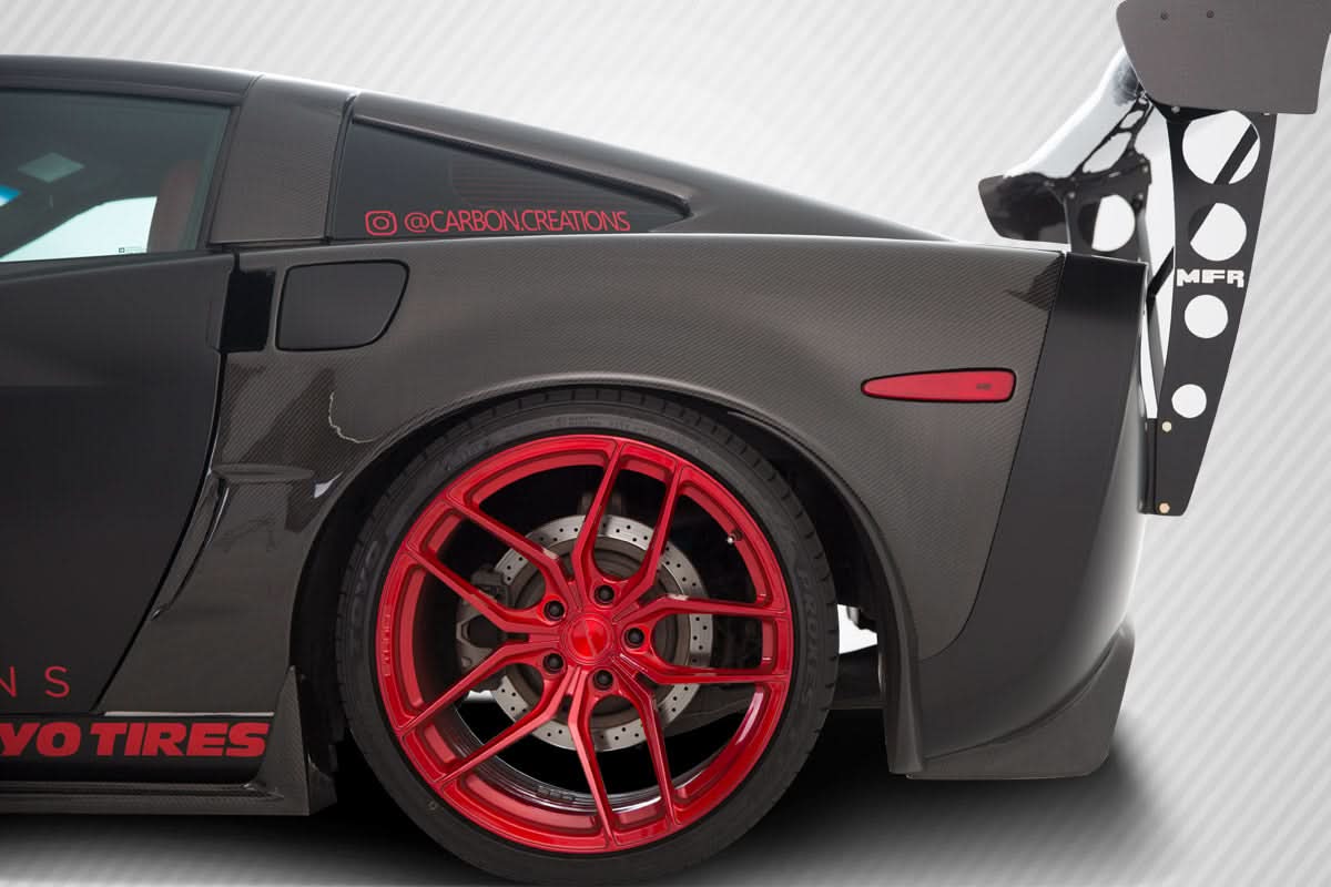2005-2013 Chevrolet Corvette C6 ZR1 Look Rear Fenders - Carbon Fiber