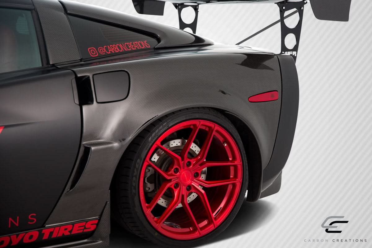 2005-2013 Chevrolet Corvette C6 ZR1 Look Rear Fenders - Carbon Fiber