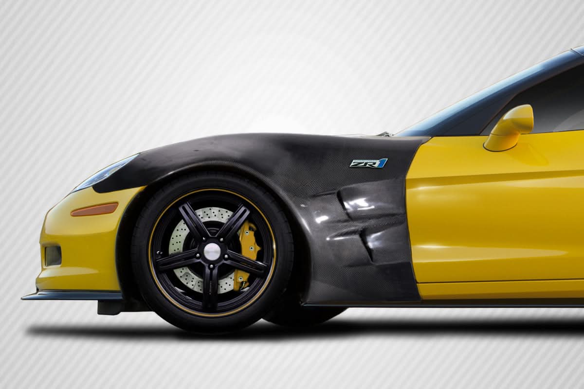 2005-2013 Chevrolet Corvette C6 ZR1 Look Front Fenders - Carbon Fiber