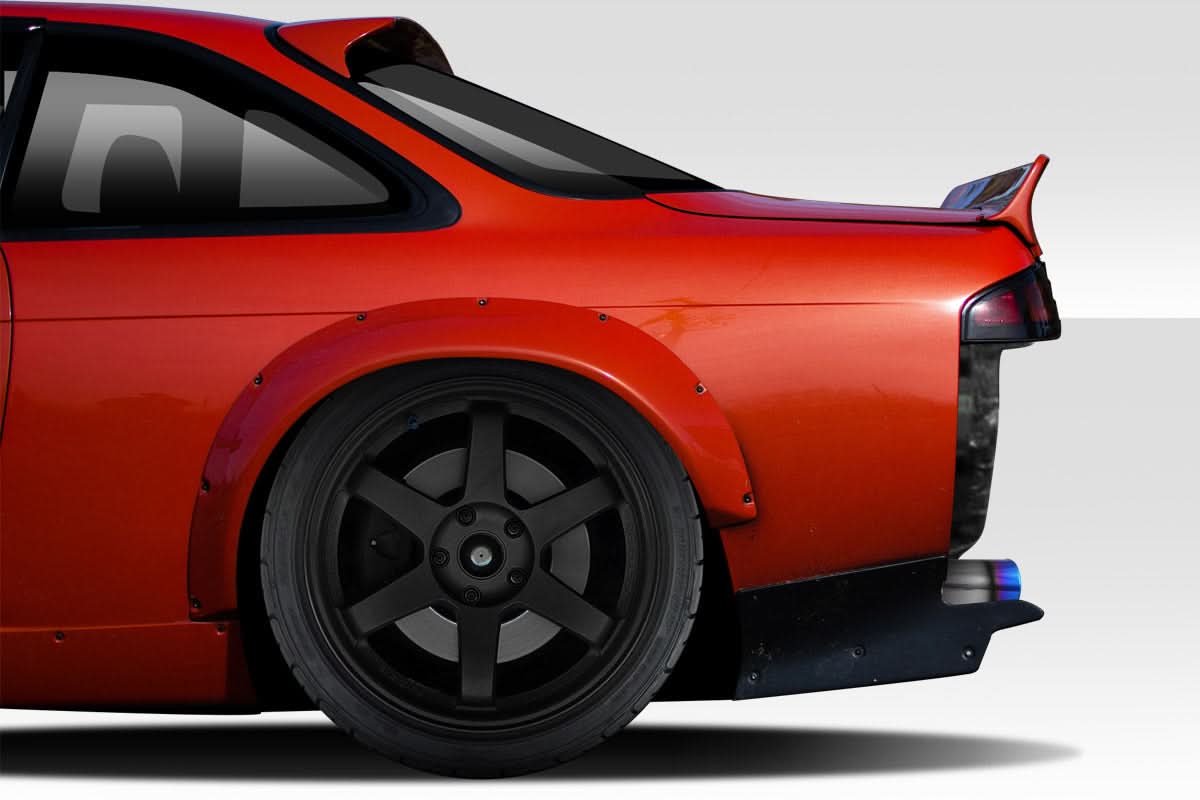 1995-1998 Nissan 240SX RBS V2 Style Wide Body Rear Fender Flares - FRP