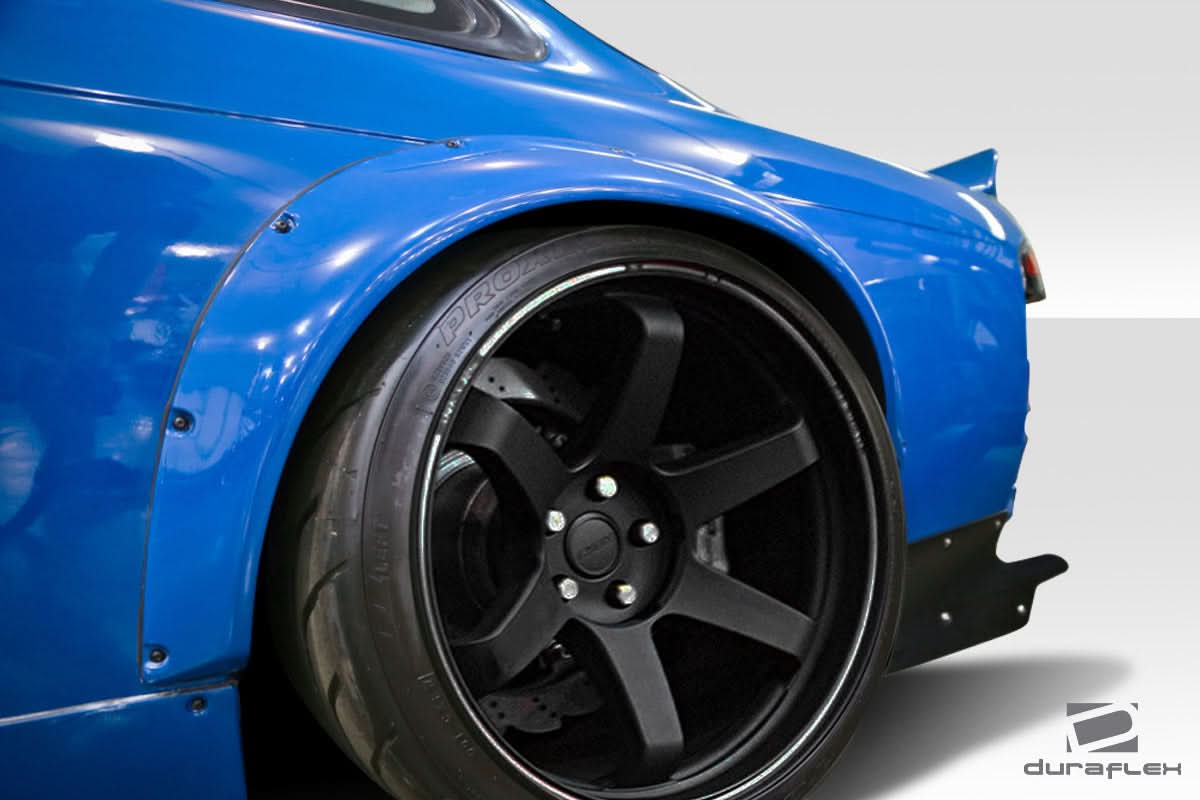1995-1998 Nissan 240SX RBS V2 Style Wide Body Rear Fender Flares - FRP