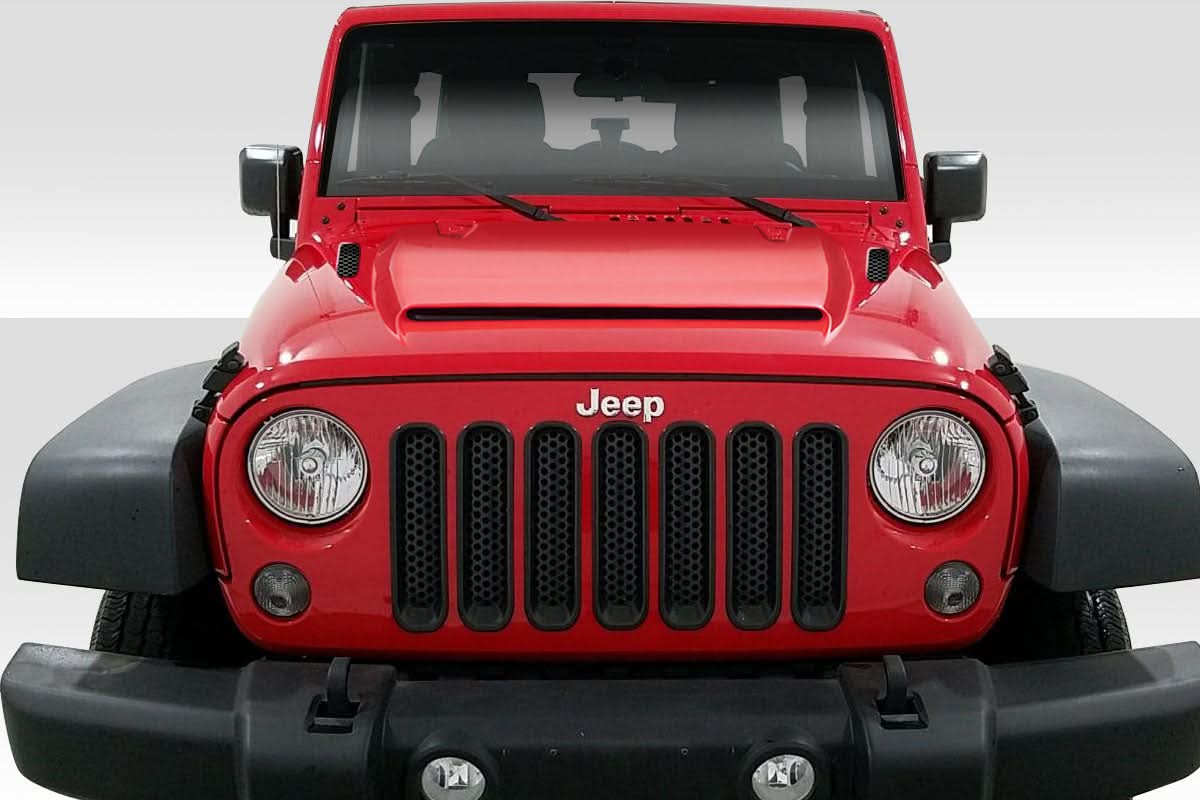 2007-2018 Jeep Wrangler Rage Style Hood - 1 Piece - FRP