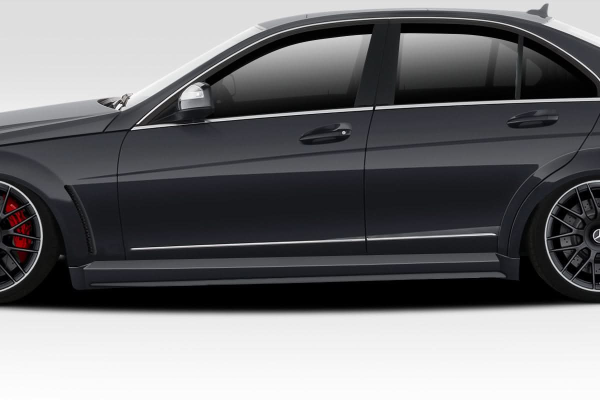 2012-2014 Mercedes C63 W204 Black Series Look Side Skirts - FRP