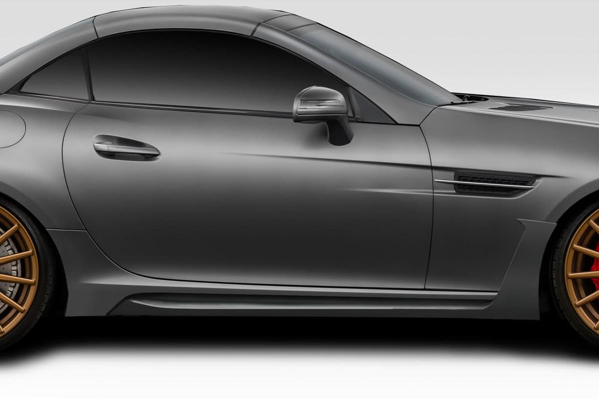 2012-2016 Mercedes SLK Class W-1 Style Side Skirts - 2 Piece - FRP
