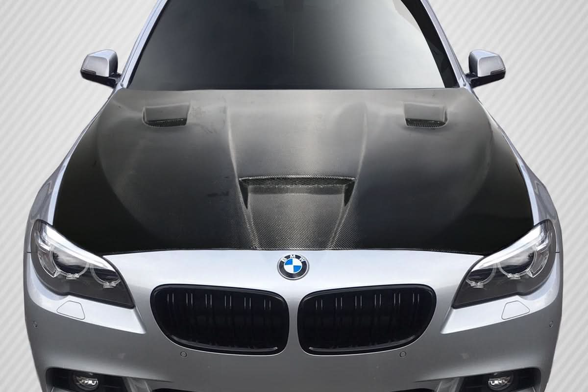 2011-2016 BMW 5 Series F10 Craze Style Hood - Dry Carbon Fiber