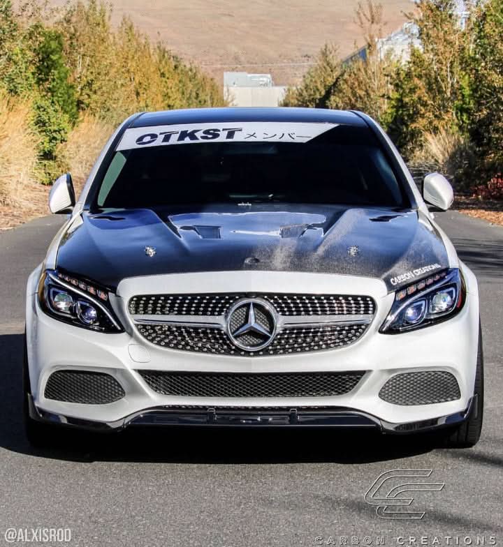 2015-2021 Mercedes C Class W205 Black Series Look Hood - Dry Carbon