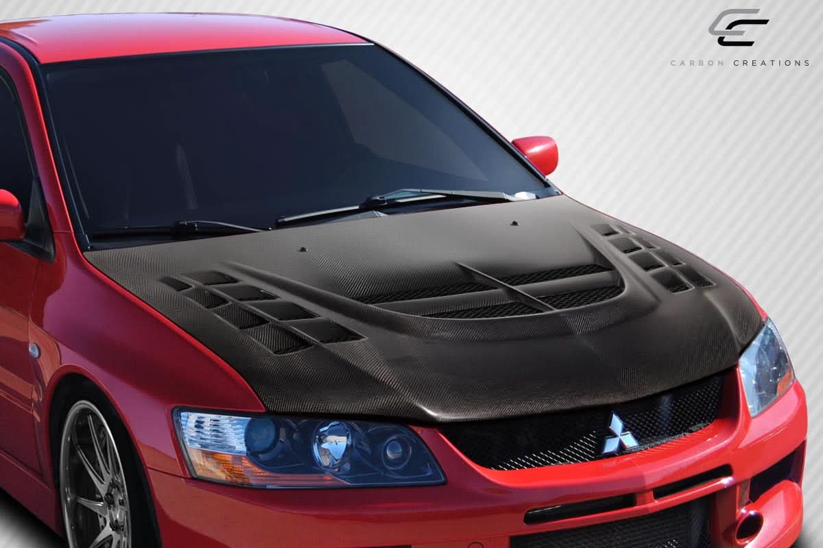 2003-2006 Mitsubishi Lancer Evolution 8 9 VT-X Style Hood - Carbon Fiber