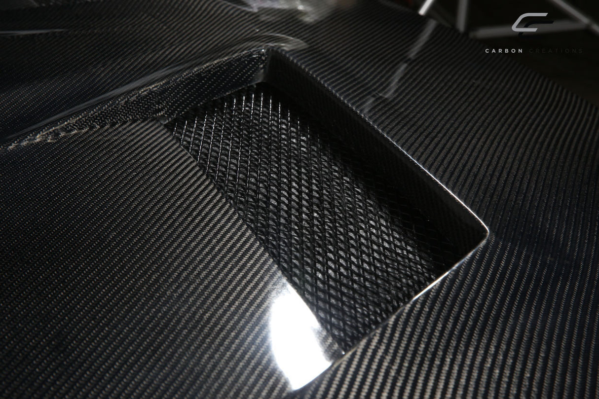 2008-2017 Mitsubishi Lancer / Lancer Evolution 10 Lancer Carbon Creations DriTech Race Hood - 1 Piece