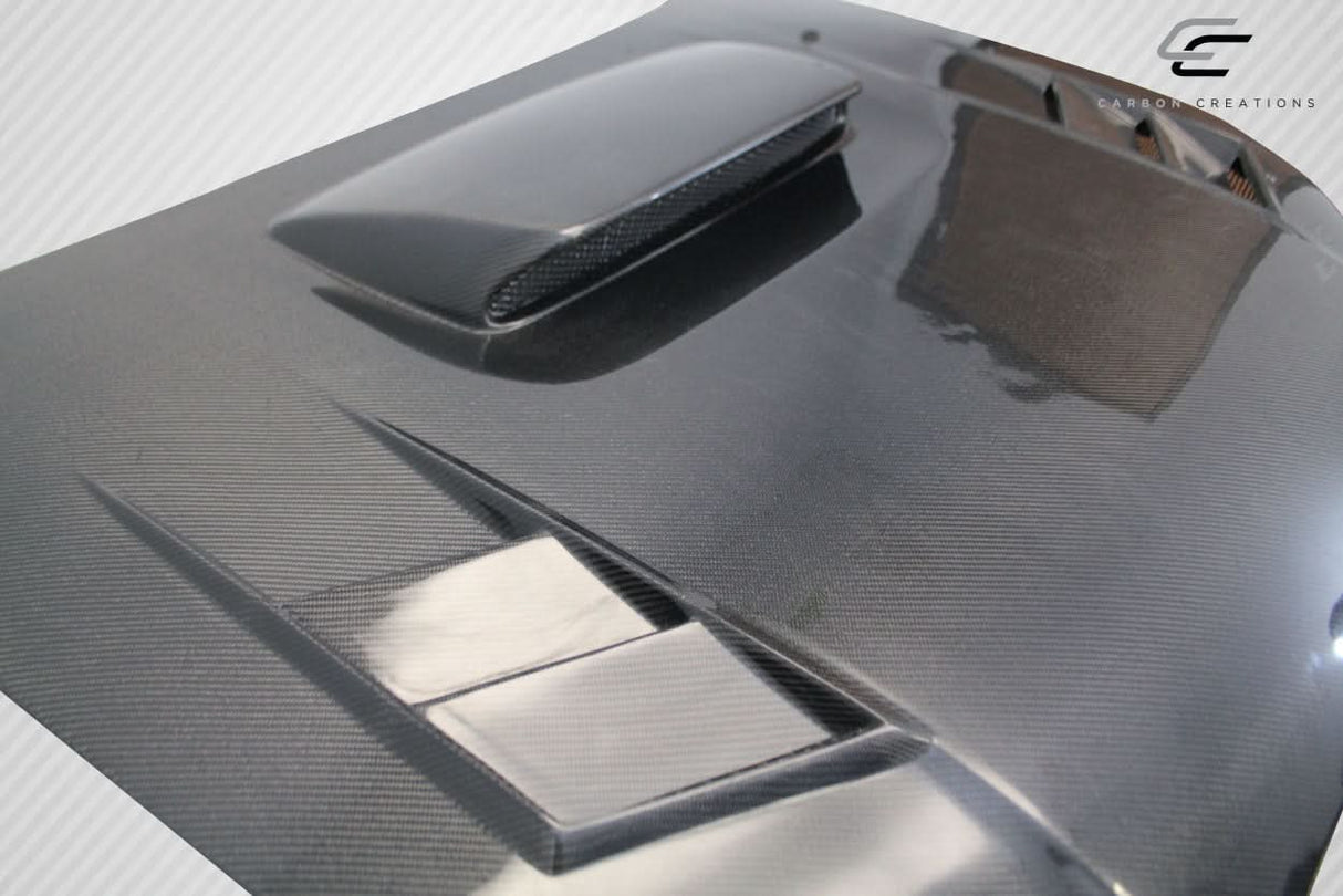 2004-2005 Subaru Impreza WRX STI TS-1 Style Hood - Carbon Fiber