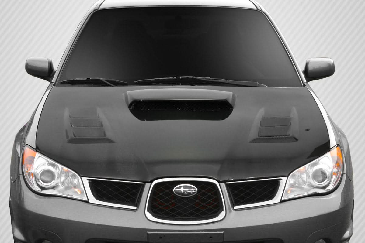 2006-2007 Subaru Impreza WRX STI C-1 Style Hood - Carbon Fiber