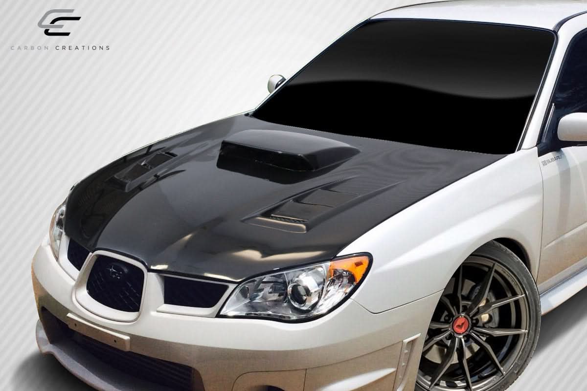 2006-2007 Subaru Impreza WRX STI C-1 Style Hood - Carbon Fiber