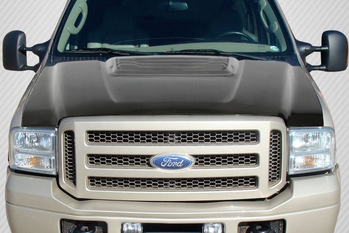 1999-2007 Ford Super Duty Raptor Look Hood - Carbon Fiber