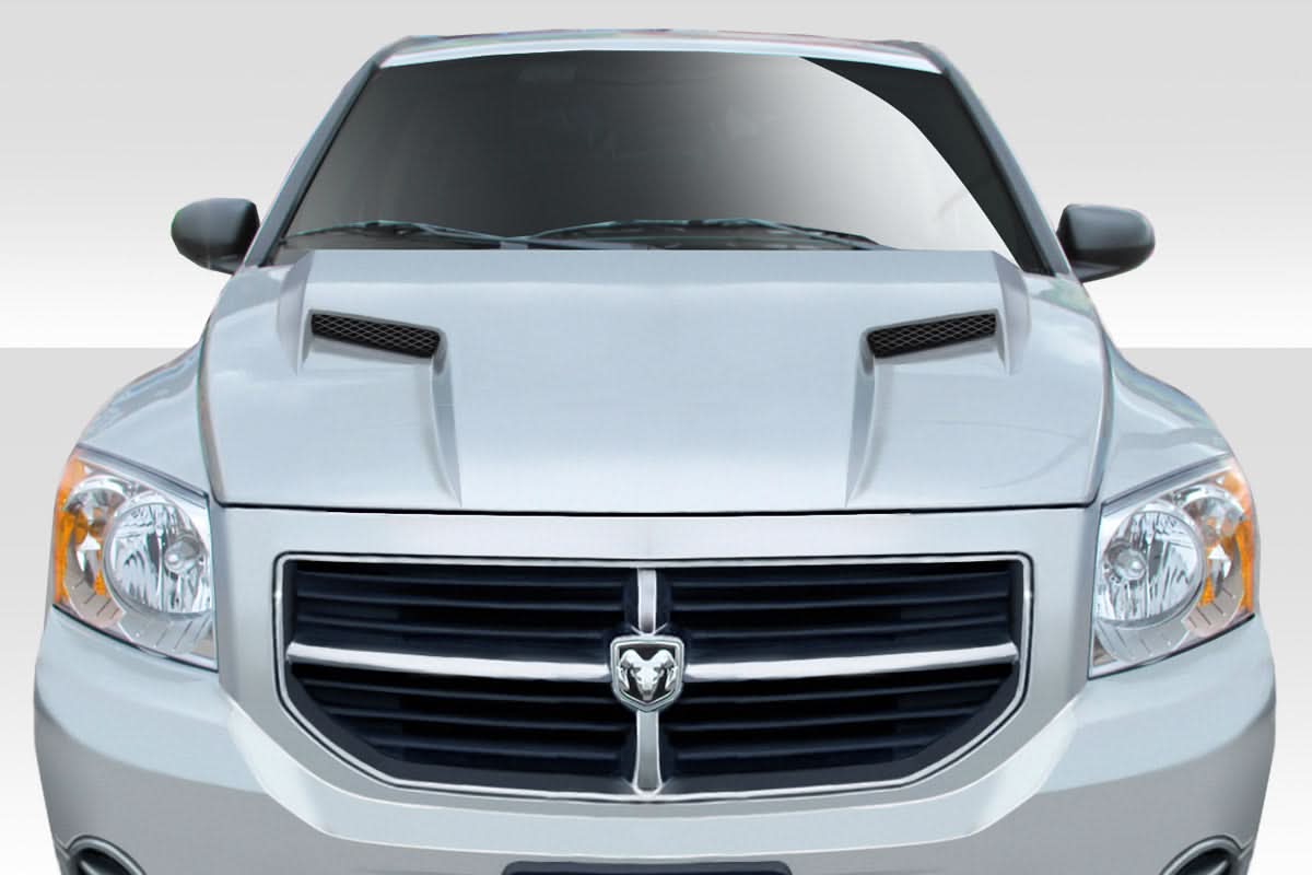 2007-2012 Dodge Caliber Challenger Style Hood - 1 Piece - FRP