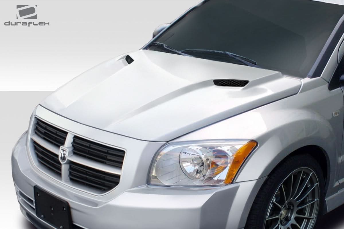 2007-2012 Dodge Caliber Challenger Style Hood - 1 Piece - FRP