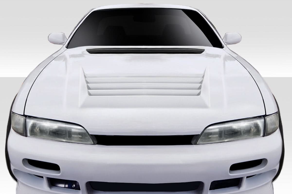 1995-1996 Nissan 240SX D-Spec Style Hood - 1 Piece - FRP