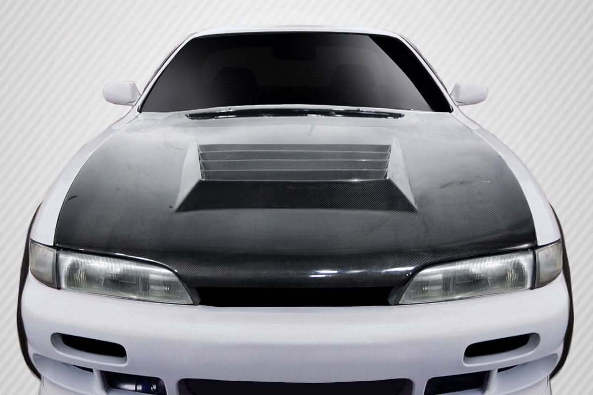 1995-1996 Nissan 240SX D-Spec Style Hood - Carbon Fiber