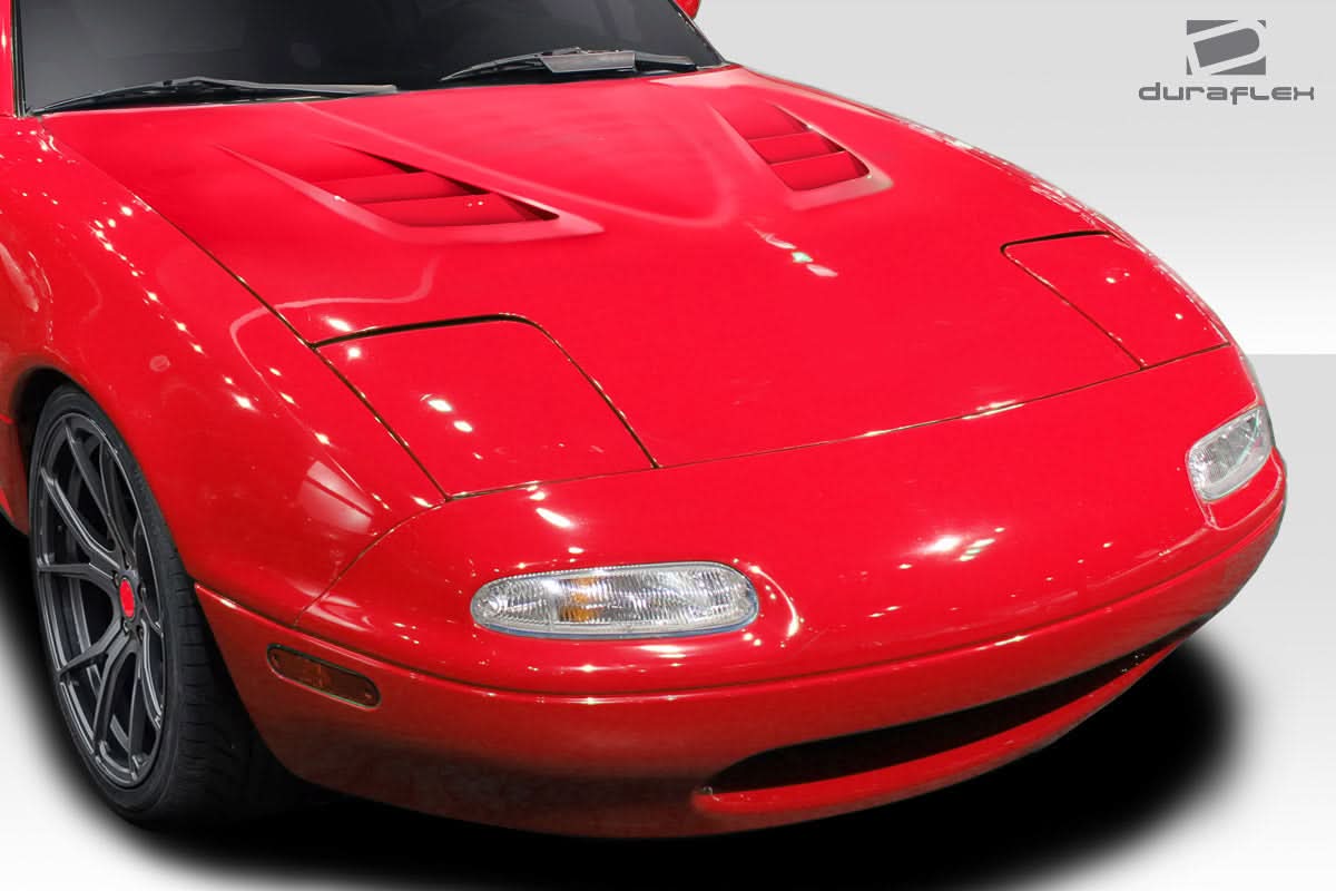 1990-1997 Mazda Miata Venom Style Hood - 1 Piece - FRP