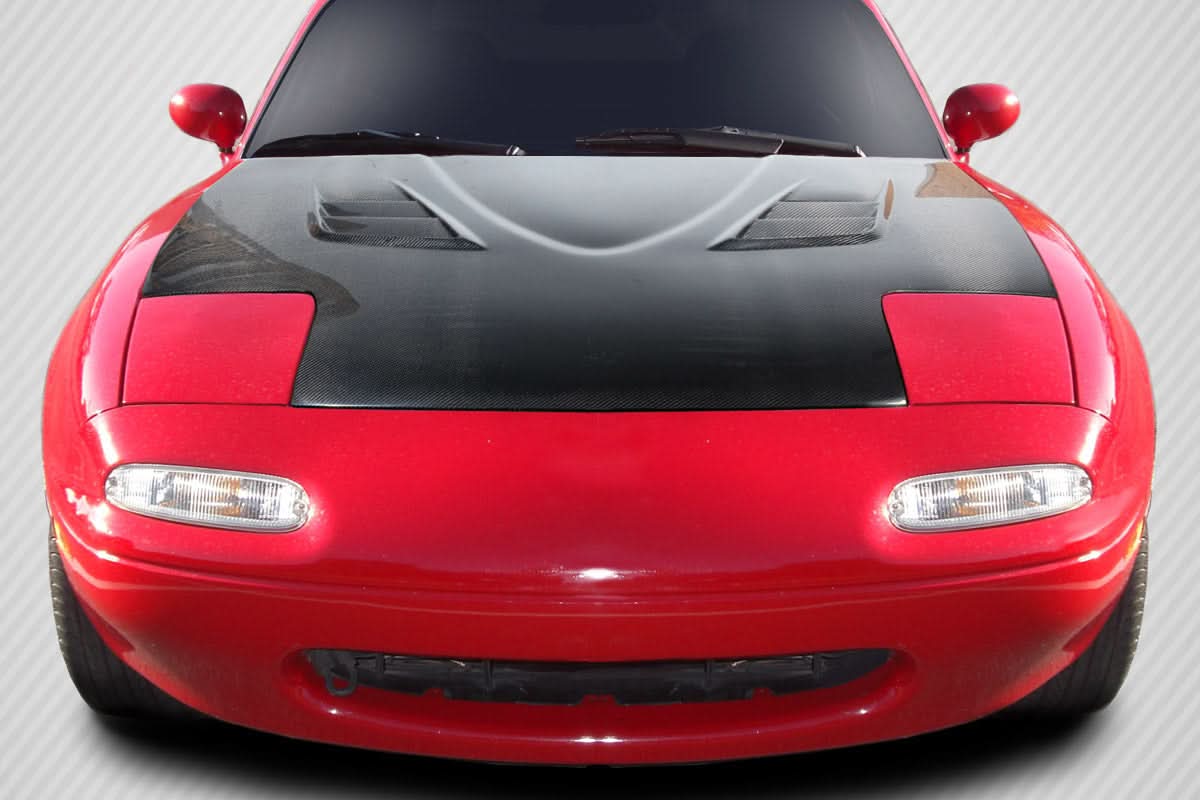 1990-1997 Mazda Miata Venom Style Hood - Dry Carbon Fiber