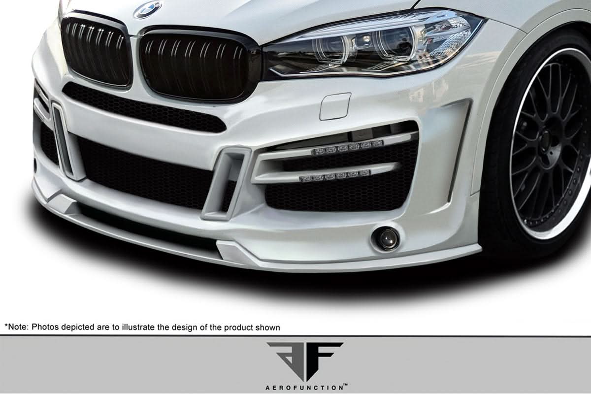 2015-2019 BMW X6 AF-1 Style Front Lip Splitter - FRP