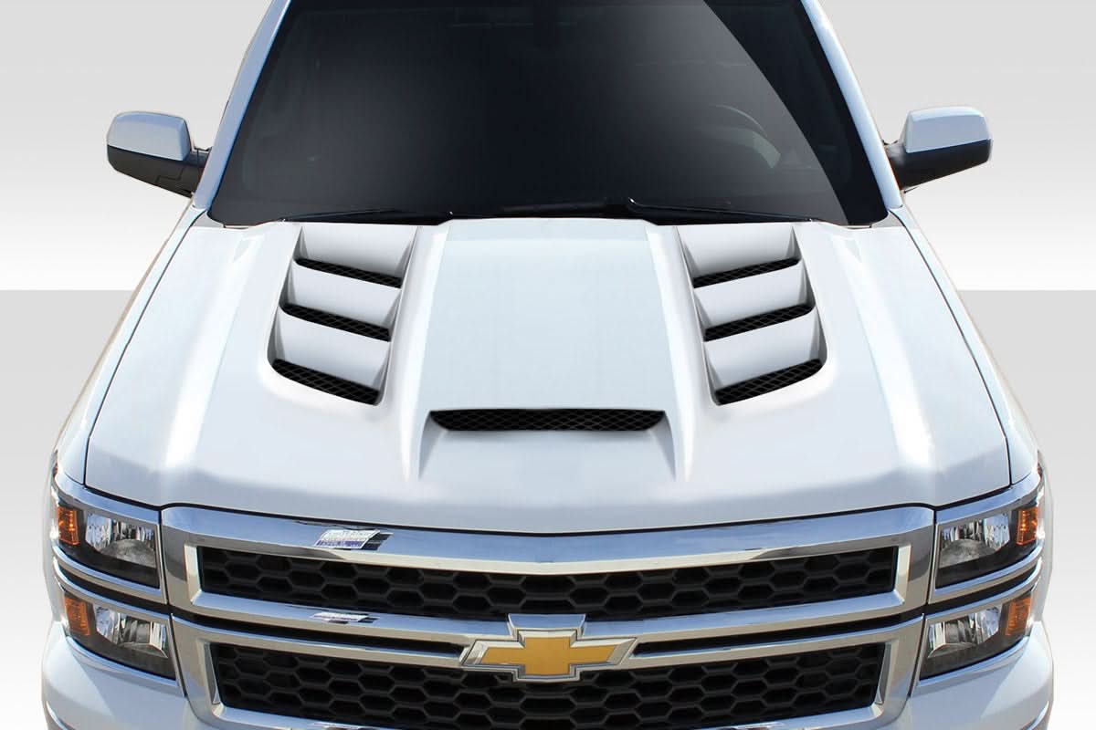 2014-2015 Chevrolet Silverado Viper Look Hood - 1 Piece - FRP