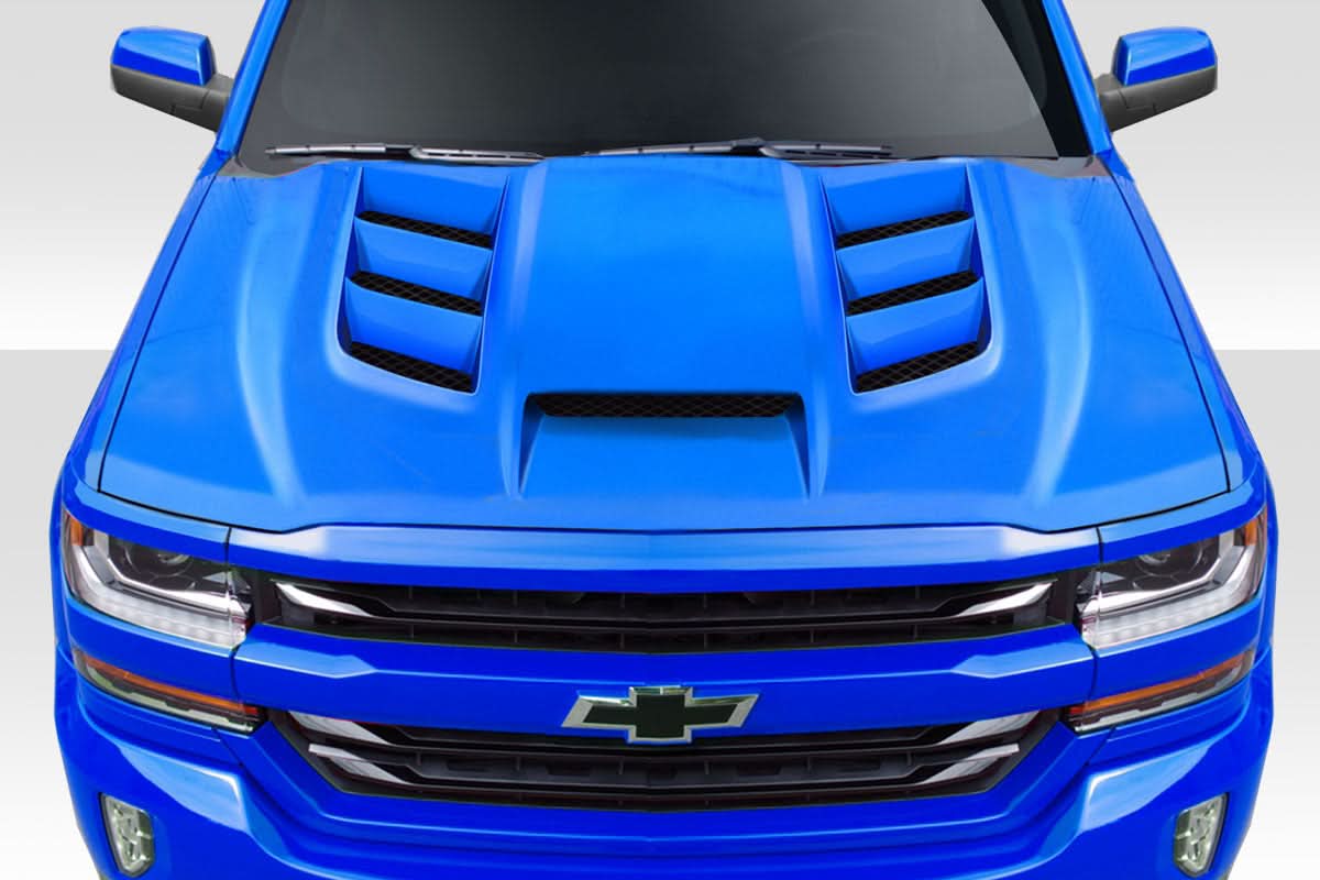 2016-2018 Chevrolet Silverado Viper Look Hood - 1 Piece - FRP