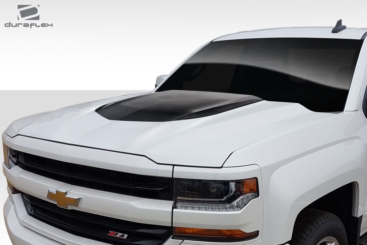 2016-2018 Chevrolet Silverado ZL1 V2 Look Hood - 1 Piece - FRP