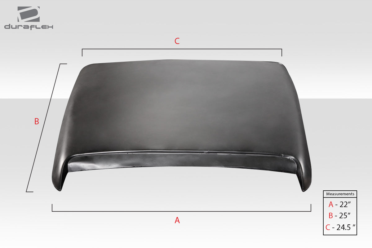 Universal Duraflex Ram Air Type 9 Hood Scoop - 1 Piece