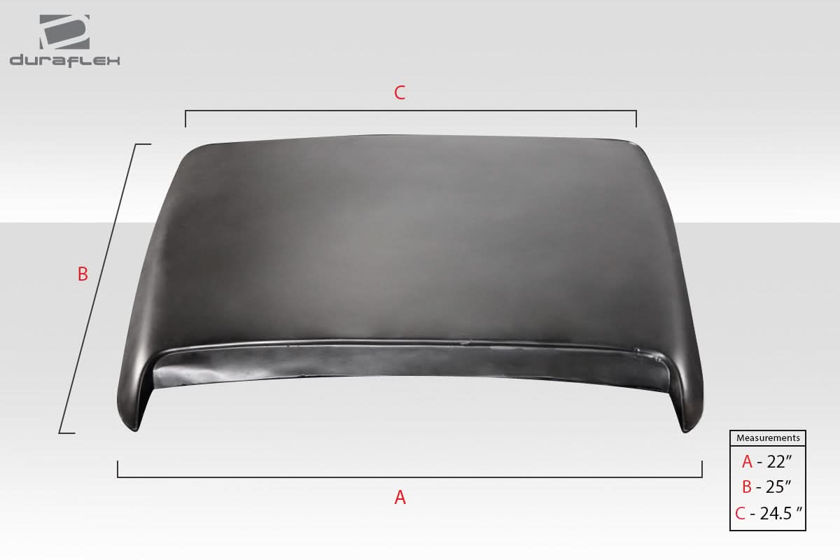 Universal Ram Air Type 9 Style Hood Scoop - 1 Piece - FRP