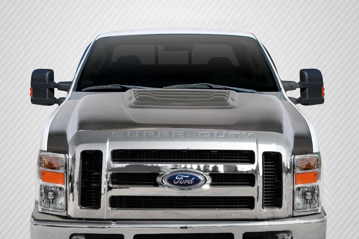 2008-2010 Ford Super Duty Raptor Look Hood - Carbon Fiber