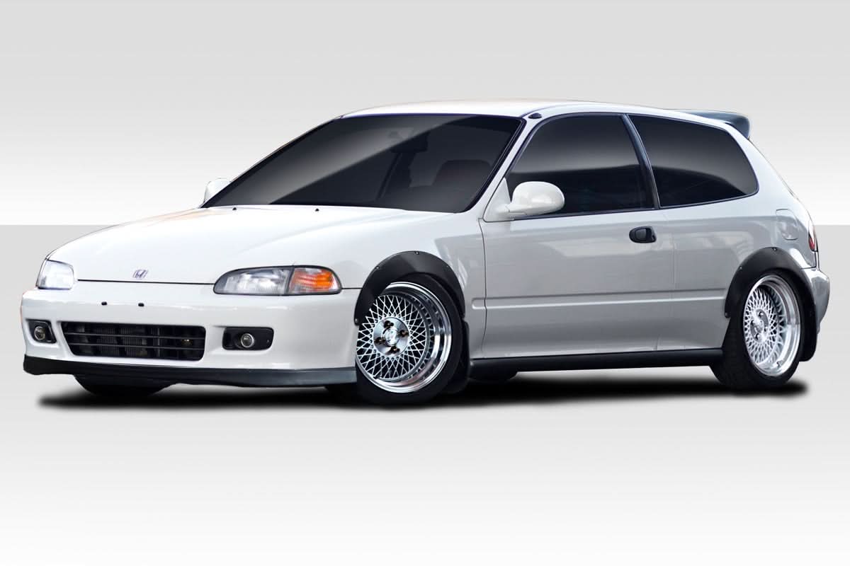 1992-1995 Honda Civic J Spec Style Fender Flares - 4 Piece - FRP