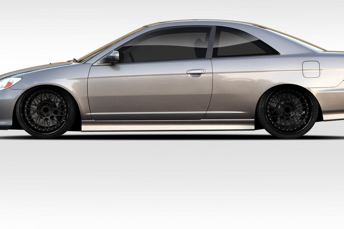 2001-2005 Honda Civic Sleek Style Side Skirts 4 Piece - FRP