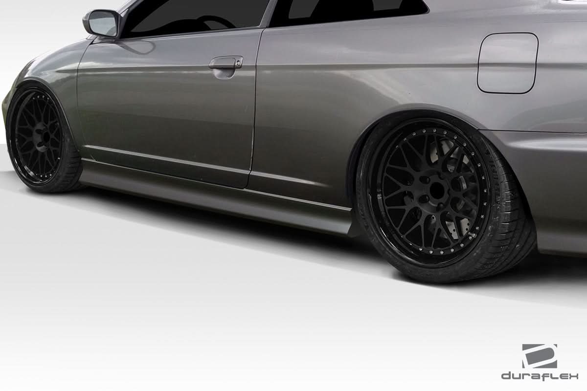 2001-2005 Honda Civic Sleek Style Side Skirts 4 Piece - FRP