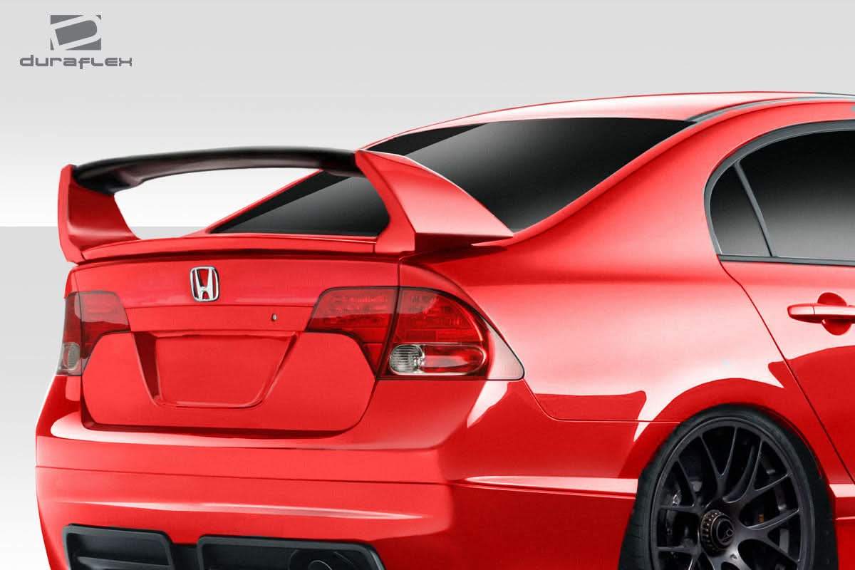 2006-2011 Honda Civic Type M Style Wing Spoiler - 4 Piece