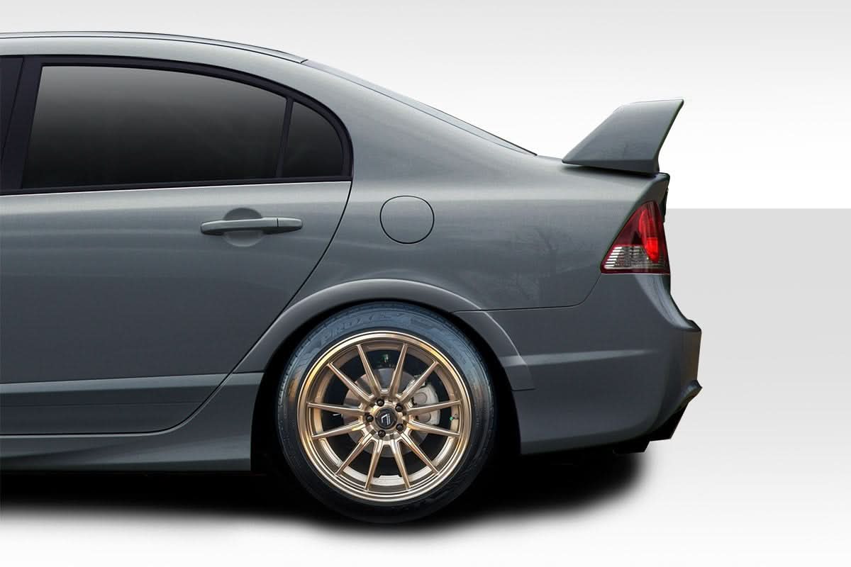 2006-2011 Honda Civic 4DR Type M Style Rear Fender Flares - FRP