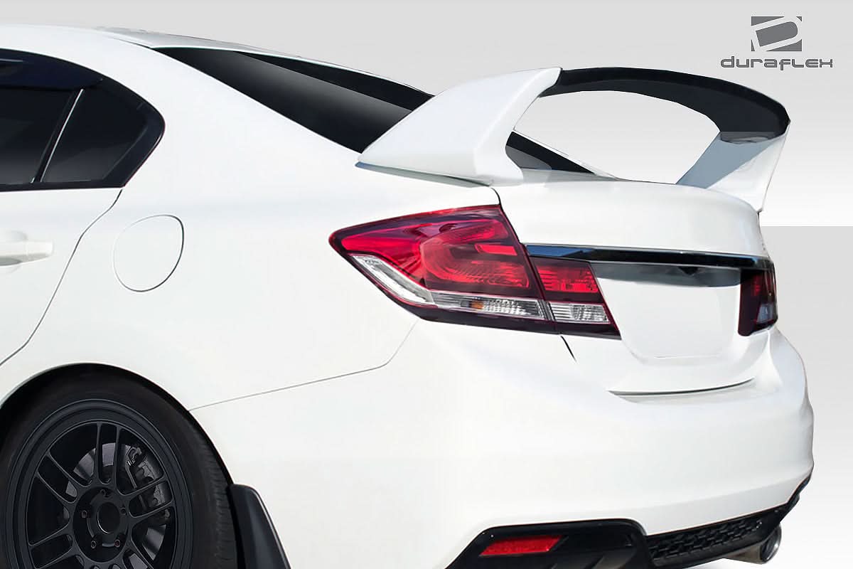 2012-2015 Honda Civic 4DR RR Style Wing Spoiler - 3 Piece - FRP