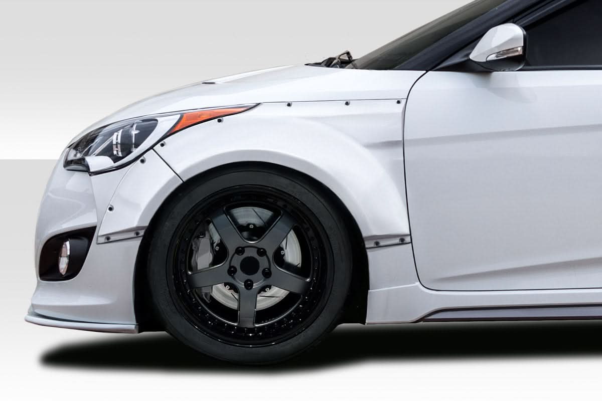 2012-2017 Hyundai Veloster Turbo Envision Style Front Fender Flares - FRP