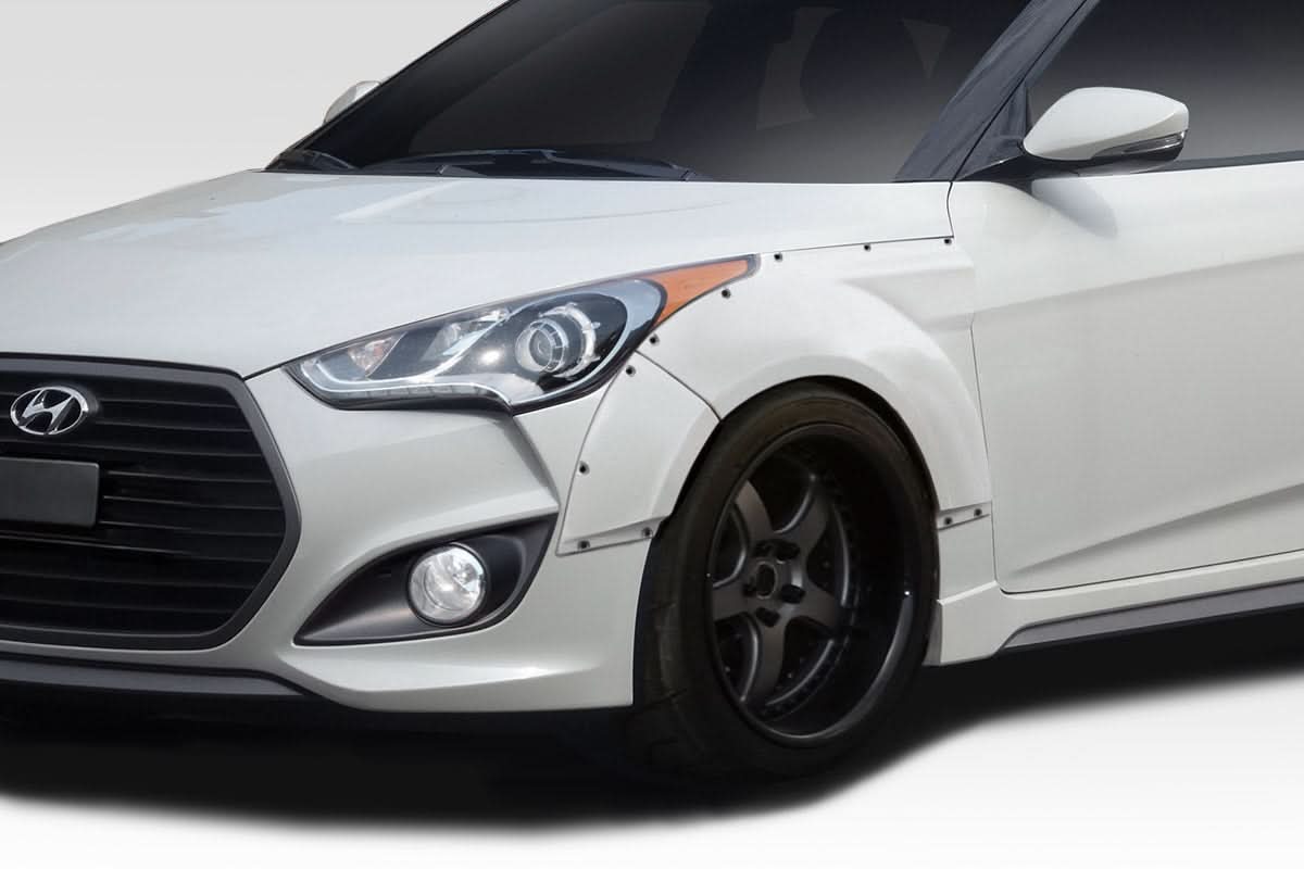 2012-2017 Hyundai Veloster Turbo Envision Style Front Fender Flares - FRP