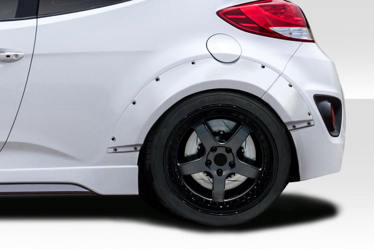 2012-2017 Hyundai Veloster Turbo Envision Style Rear Fender Flares - FRP