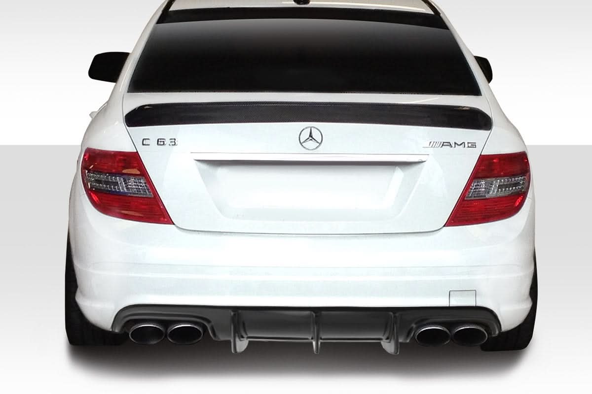 2008-2011 Mercedes C Class Super Fin Style Rear Diffuser - FRP