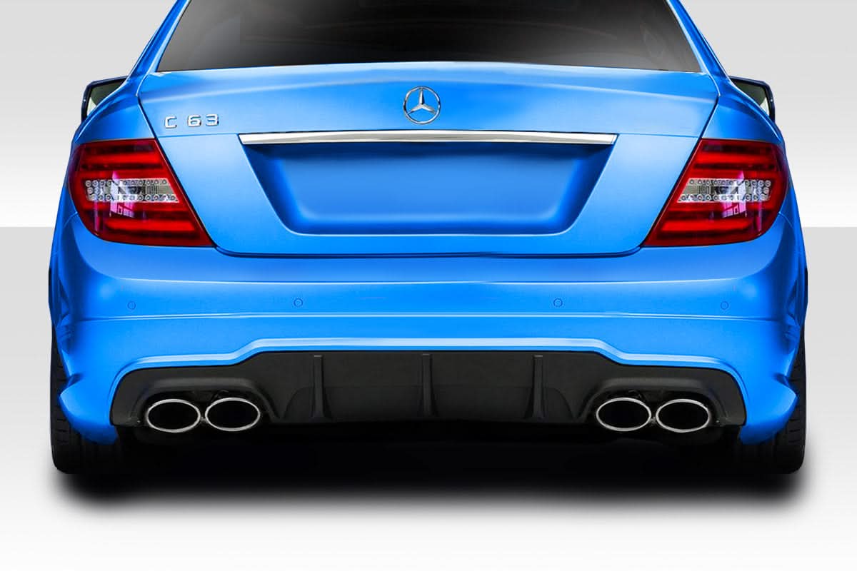 2012-2014 Mercedes C Class C63 Look Rear Diffuser - FRP