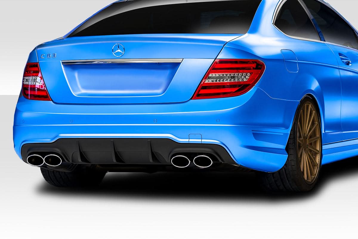 2012-2014 Mercedes C Class C63 Look Rear Diffuser - FRP