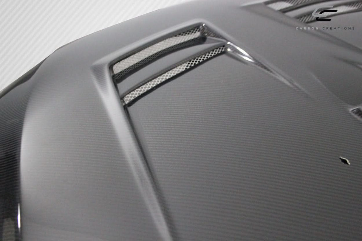 2008-2017 Mitsubishi Lancer D Spec Style Hood - Carbon Fiber