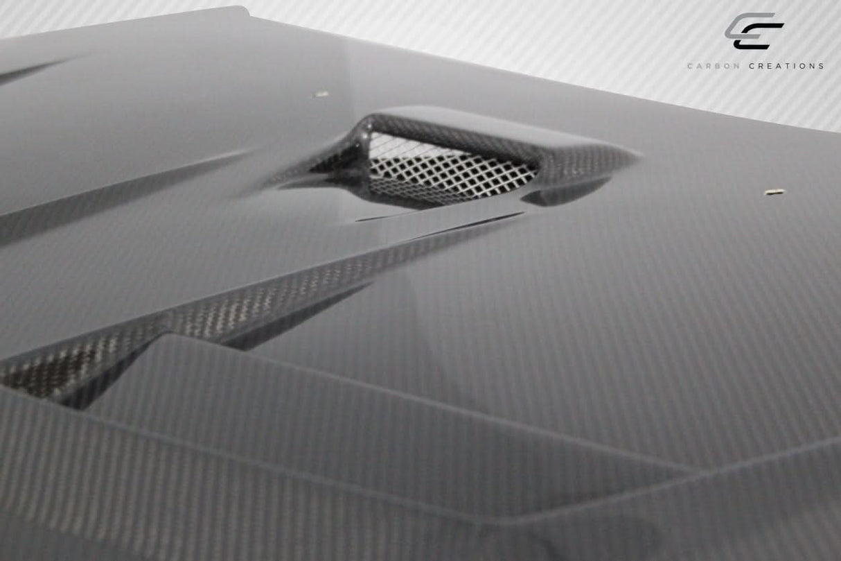 2008-2017 Mitsubishi Lancer D Spec Style Hood - Carbon Fiber