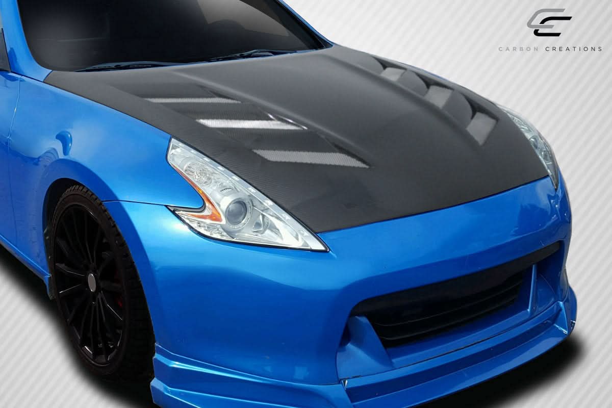 2009-2020 Nissan 370Z AM-S Style Hood - Carbon Fiber