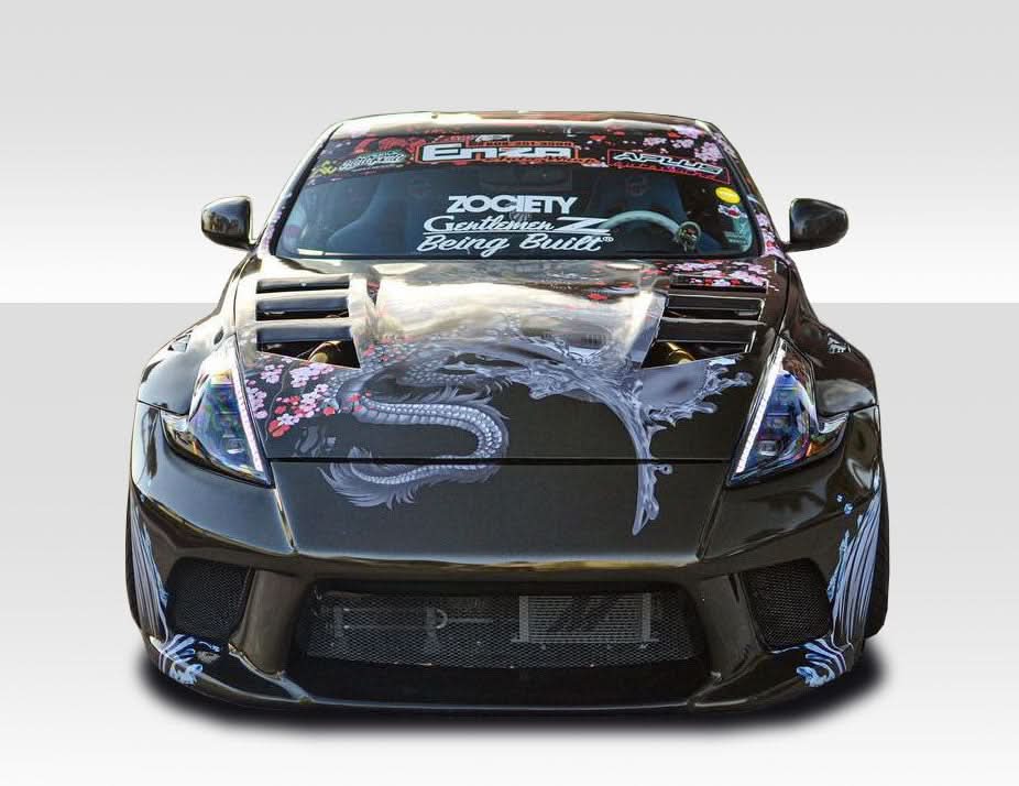 2009-2020 Nissan 370Z AM-S Style Hood - 1 Piece - FRP