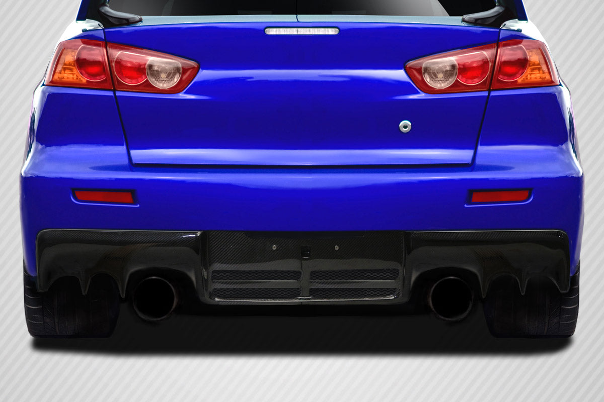 2008-2015 Mitsubishi Lancer Evo X DriTech OEM Look Rear Diffuser - Carbon Fiber