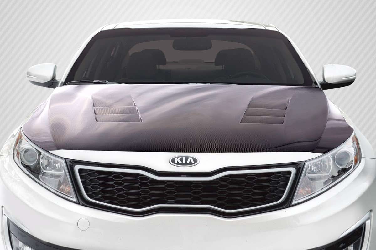 2011-2015 Kia Optima TS-1 Style Hood - Carbon Fiber